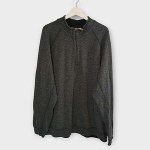 Tommy Bahama Reversible Sweater Mens 3XL Gray Black Half Zip Casual Pullover